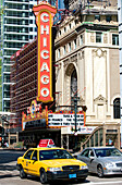United States, Illinois, Chicago, Loop District, the Chicago Theater built in 1921, former vaudeville theatre and cinema