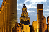 Egypt, Upper Egypt, Nile Valley, Luxor Temple listed as World Heritage by UNESCO, Ramses II statue