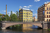 Museum of work next to the Motala Stroem in Norrkoeping, oestergoetland, South Sweden, Sweden, Scandinavia, Northern Europe