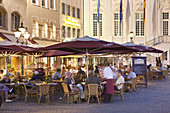 Cafe on the market square in Bonn, North Rhine-Westphalia, Germany