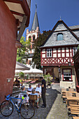 Restaurant Posthof in Bacharach am Rhein, Oberes Mittelrheintal, Rheinland-Pfalz, Deutschland, Europa