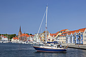 Blick auf Sønderborg, Süddänemark, Dänemark, Europa, Nordeuropa