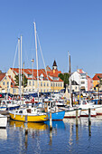 Harbour in Faaborg on the island Funen, Danish South Sea Islands, Southern Denmark, Denmark, Scandinavia, Northern Europe