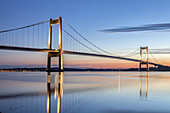 Brücke Ny Lillebæltsbro über den Kleinen Belt bei Middelfart, zwischen der Halbinsel Jütland und der Insel Fünen, Dänische Südsee, Süddänemark, Dänemark, Nordeuropa, Europa