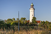 Leuchtturm Stevns Fyr am Stevns Klint, Højerup, Store Heddinge, Halbinsel Stevns, Insel Seeland, Dänemark, Nordeuropa, Europa