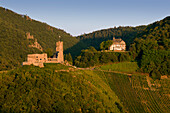 Landshut castle above Bernkastel-Kues, Mosel, Rhineland-Palatinate, Germany
