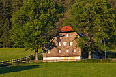 Farmhouses along the Black Forest Panoramic Road near Breitnau, Black Forest, Baden-Wuerttemberg, Germany