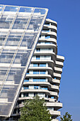 Unilever-Haus  mit Marco-Polo-Tower  in der Hafencity, Hansestadt Hamburg, Norddeutschland, Deutschland, Europa