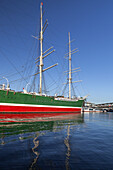 Sailing ship Rickmer Rickmers in port of Hamburg, Hanseatic City Hamburg, Northern Germany, Germany, Europe