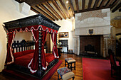 France, Indre et Loire, Amboise, Loire Valley listed as World Heritage by UNESCO, Le Clos Luce castle, Leonardo Da Vinci bedroom