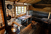 Norway, Nordland County, Lofoten Islands, Austvagoy Island, Kabelvag - Storvagen, Museum Nord-Lofotmuseet (Lofoten Museum), a rorbu (traditional fisherman's hut)