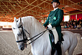 Slovenia, Kras region, Lipica, Lipizzans horses, dressage at the National Stud Farm