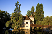 France, Seine et Marne, Moret on Loing, Provencher mill in an islet on Loing River