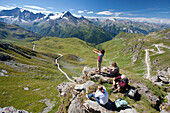 France, Savoie, La Plagne Vanoise, overlooking the glacier VolNet and Le Grand Bec 3398m National Park of La Vanoise from La Roche De Mio 2700