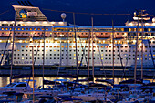 France, Corse du Sud, Ajaccio, commercial port, cruise ship