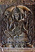 Myanmar (Burma), Mandalay Division, Bagan (Pagan), Old Bagan, Nanpaya Pagoda (Pahto Nanpaya) dating from the 11th Century, bas relief representing the hindu god Brahma