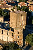 France, Vaucluse, Luberon, La Tour d'Aigues, castle (aerial view)