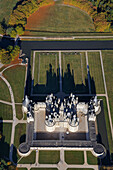 France, Loir et Cher, Loire Valley listed as World Heritage by UNESCO, Chateau de Chambord, East facade (aerial view)