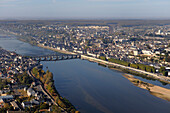 France, Loir et Cher, Loire Valley listed as World Heritage by UNESCO, Blois (aerial view)