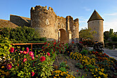 France, Eure et Loir, Bonneval, the Saint Roche Gate (Porte Saint Roche) and the King Tower (Tour du Roi)