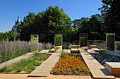 France, Loir et Cher, Loire Valley, listed as World Heritage by UNESCO, Chaumont sur Loire castle, International Festival of the Chaumont gardens, installation Five for one