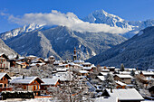 France, Savoie, Bozel, Tarentaise Valley, Massif de la Vanoise, view on the Becca Motta 3043m and the Grand Bec 3403m