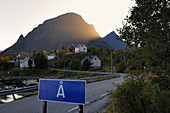 Norway, Nordland County, Lofoten Islands, town of A (Å) at the end of Moskenes, end of the E10 Road