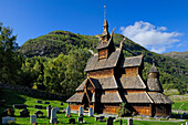 Norway, Sogn Og Fjordane County, Borgund, wooden stave church called stavkirker or stavkirke built in 1131