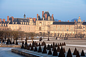 France, Seine et Marne, Fontainebleau, the Royal Castle, listed as World Heritage by UNESCO, view over the gardens designed by Le Nôtre