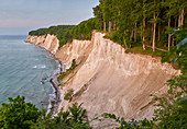 Chalk cliffs, cretaceous coast in Jasmund national park, Ruegen island, Mecklenburg Vorpommern, Germany
