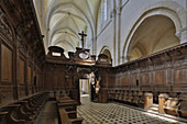 Innenraum der ehemaligen Klosterkirche der Zisterzienserabtei Pontigny , Pontigny , Dept. Yonne , Region Burgund , Frankreich , Europa