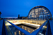 Germany, Berlin, the Reichstag, the seat of the Bundestag renovated by the architect Sir Norman Foster, the German parliament since 1999