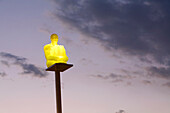 France, Alpes Maritimes, Nice, Old Town, Place Massena, statue by Jaume Plensa