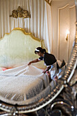 France, Alpes Maritimes, Nice, Negresco Hotel on the Promenade des Anglais, chambermaid