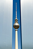 Germany, Berlin, Mitte district, square of Marx Engels Forum (former GDR) and the television tower