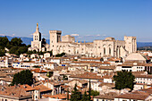 France, Vaucluse, Avignon, the Palais des Papes listed as World Heritage by UNESCO, and the Remparts