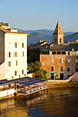 France, Haute Corse, Saint Florent, restaurant terrace