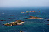 Frankreich, Finistère, Ile Vierge oder Virgin Island (Luftbild)