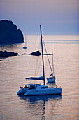 France, Haute Corse, Cap Corse, Barcaggio, boats anchorage