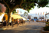 France, Haute Corse, Saint Florent, Cafe on the harbour