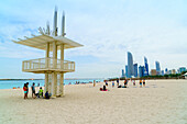 Corniche beach, Abu Dhabi, United Arab Emirates, Middle East