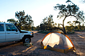 Bush camping at Goog's Lake, Goog's Track, Australia, South Australia