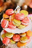 Sweet cookies on the table of Victorian themed dinner.