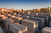 Holocaust Memorial at sunset, Berlin Mitte, Berlin, Germany, Europe