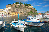 Marina Corta harbor, Lipari Island, Aeolian Islands, UNESCO World Heritage Site, Sicily, Italy, Mediterranean, Europe