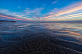 Sunset over Long Beach, Pacific Rim National Park Reserve, Tofino, British Columbia, Canada