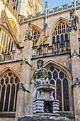 The Rebecca Fountain on the north side of Bath Abbey, Bath, Somerset, England