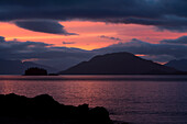 Sunset over the Pacific Ocean, Haida Gwaii, British Columbia, Canada