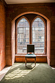 Sun streams through a window at the Scottish National Portrait Gallery, Edinburgh, Scotland