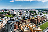 Blick auf Berlin vom Potsdamer Platz mit Blickrichtung Kreuzberg, Berlin, Deutschland